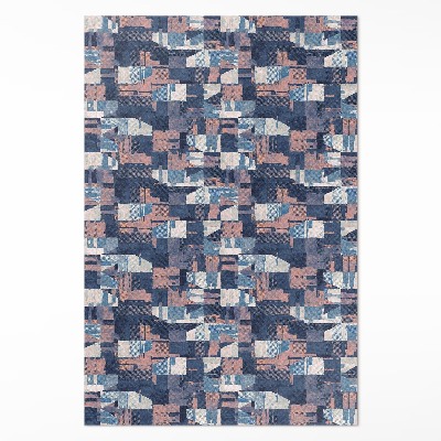 Vinyl teppich läufer Abstraktes Mosaik im Vintage-Retro-Stil