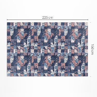 Vinyl teppich läufer Abstraktes Mosaik im Vintage-Retro-Stil