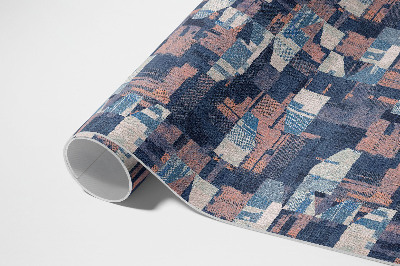 Vinyl teppich läufer Abstraktes Mosaik im Vintage-Retro-Stil