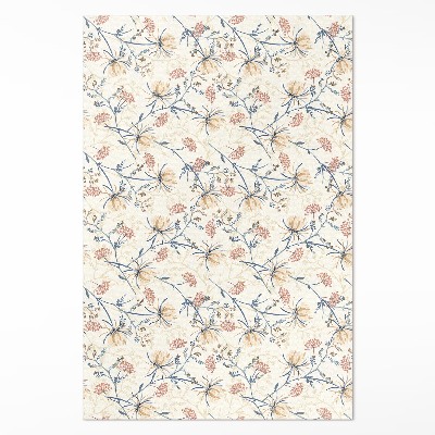 Vinyl teppich läufer Blumenwiese zartes Boho-Muster