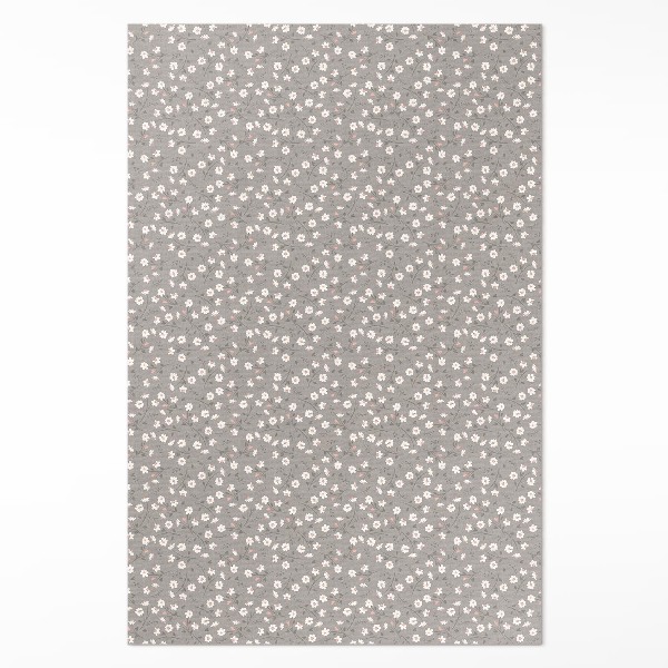 Teppich pvc Wiese Blumen zartes Boho-Muster