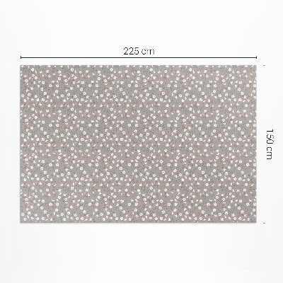 Teppich pvc Wiese Blumen zartes Boho-Muster