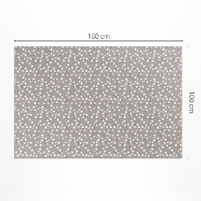 Teppich pvc Wiese Blumen zartes Boho-Muster