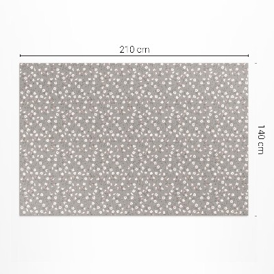 Teppich pvc Wiese Blumen zartes Boho-Muster
