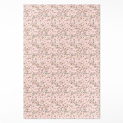 Pvc teppich Kleine Blumen auf einer Wiese im Boho-Stil