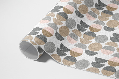 Teppich pvc Kreise und Halbmonde geometrisches Retro-Muster