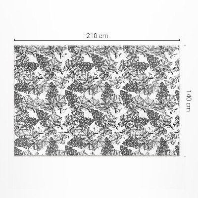 Teppich auf pvc Reben-Skizze im Vintage-Stil