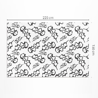 Teppich pvc Gemalte Blätter im minimalistischen Stil