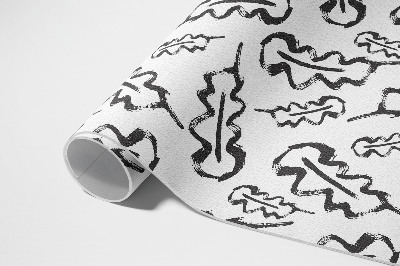Teppich pvc Gemalte Blätter im minimalistischen Stil