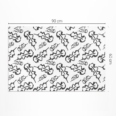 Teppich pvc Gemalte Blätter im minimalistischen Stil