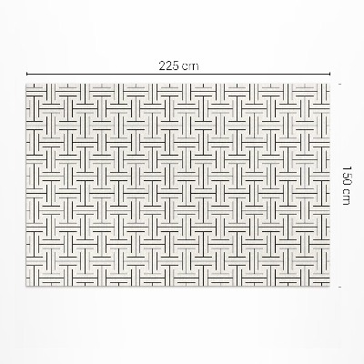 Teppich auf pvc Regelmäßige Linien minimalistisches Labyrinth