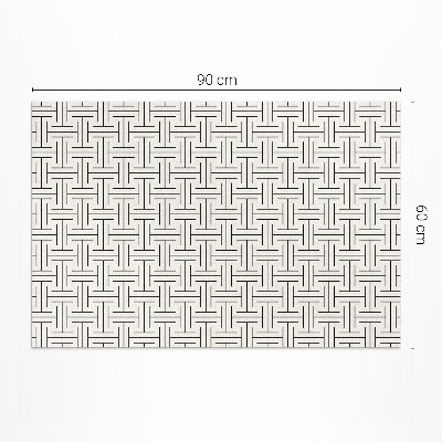 Teppich auf pvc Regelmäßige Linien minimalistisches Labyrinth