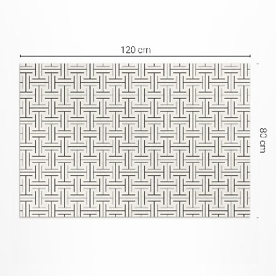 Teppich auf pvc Regelmäßige Linien minimalistisches Labyrinth