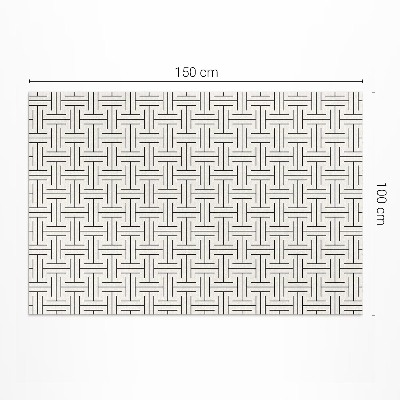 Teppich auf pvc Regelmäßige Linien minimalistisches Labyrinth
