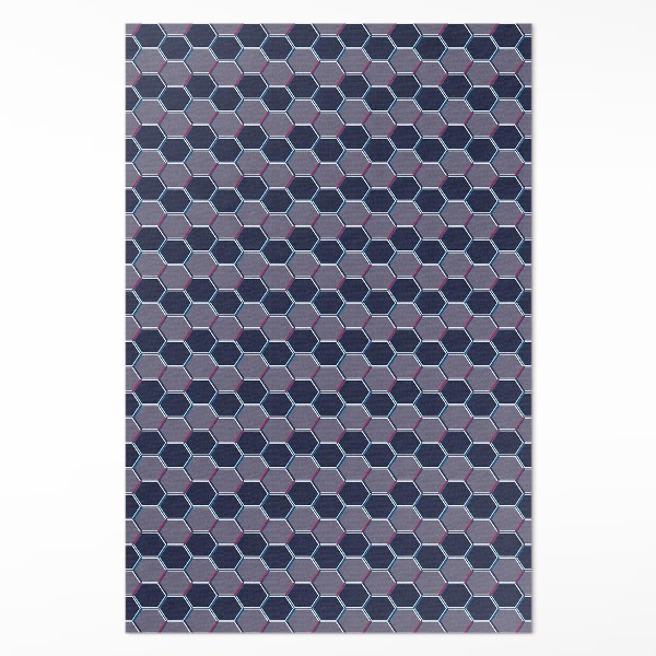 Vinyl teppich läufer Sechsecke 3d feines Mosaik