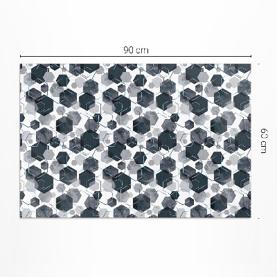 Teppich pvc Aquarellierte und lineare Sechsecke