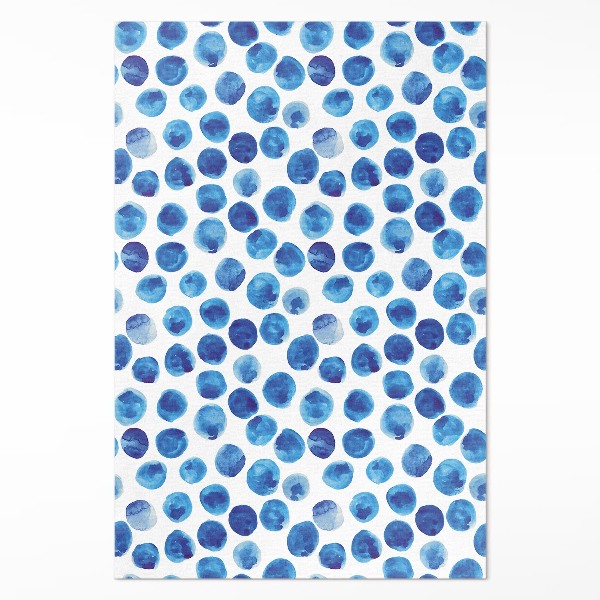 Teppich auf pvc Aquarellierte Punkte gemalte Formen