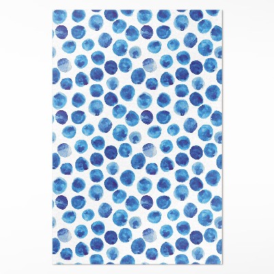 Teppich auf pvc Aquarellierte Punkte gemalte Formen