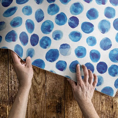 Teppich auf pvc Aquarellierte Punkte gemalte Formen