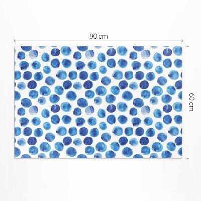 Teppich auf pvc Aquarellierte Punkte gemalte Formen
