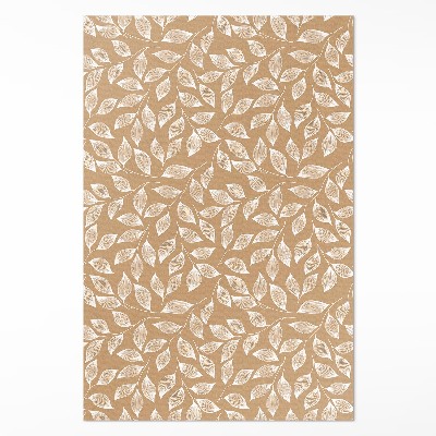 Vinyl teppich läufer Boho lineare Zweige mit Blättern