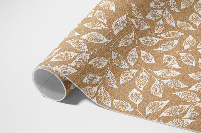 Vinyl teppich läufer Boho lineare Zweige mit Blättern