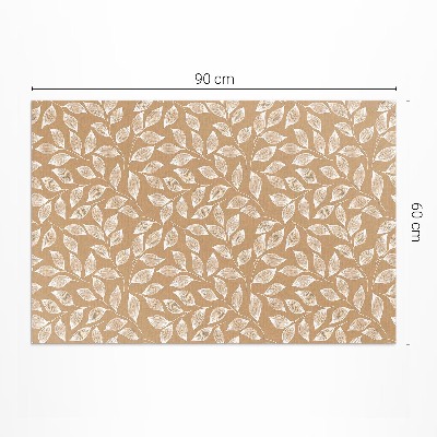 Vinyl teppich läufer Boho lineare Zweige mit Blättern