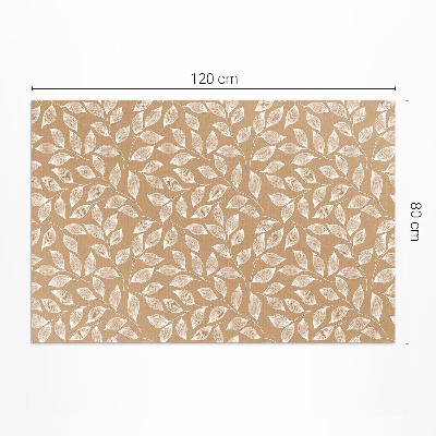 Vinyl teppich läufer Boho lineare Zweige mit Blättern