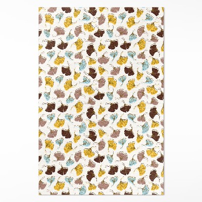 Teppich auf pvc Pastellfarbene Ginkgoblätter Boho-Illustration