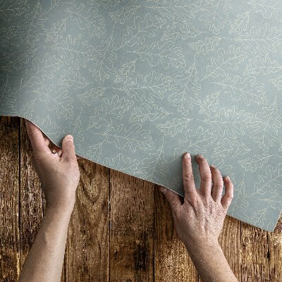 Vinyl teppich Subtile Walnussblätter im Boho-Stil
