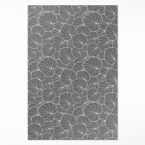 Pvc teppich Lineare Blätter im Boho-Stil