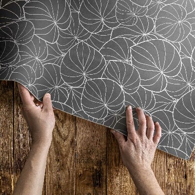 Pvc teppich Lineare Blätter im Boho-Stil