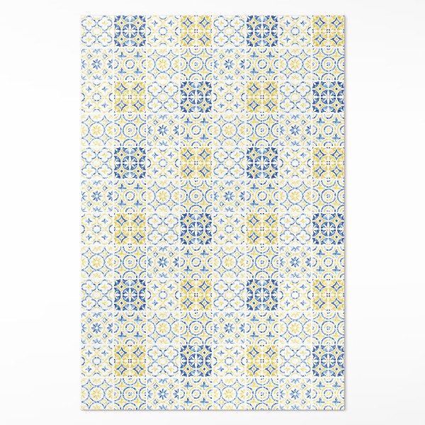 Teppich pvc Spanische Mosaik gemusterte Fliesen