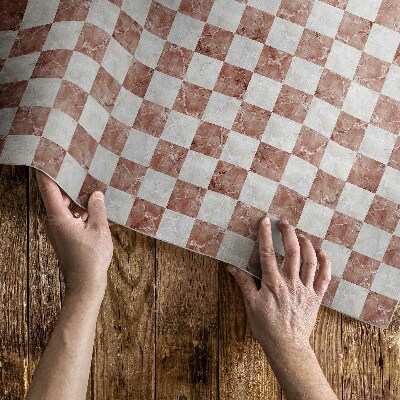 Pvc teppich Marmor Schachbrettmuster Steinmosaik