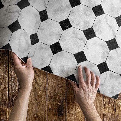 Vinyl teppich läufer Trendy marmor gemusterte Fliesen