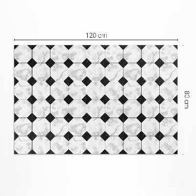 Vinyl teppich läufer Trendy marmor gemusterte Fliesen