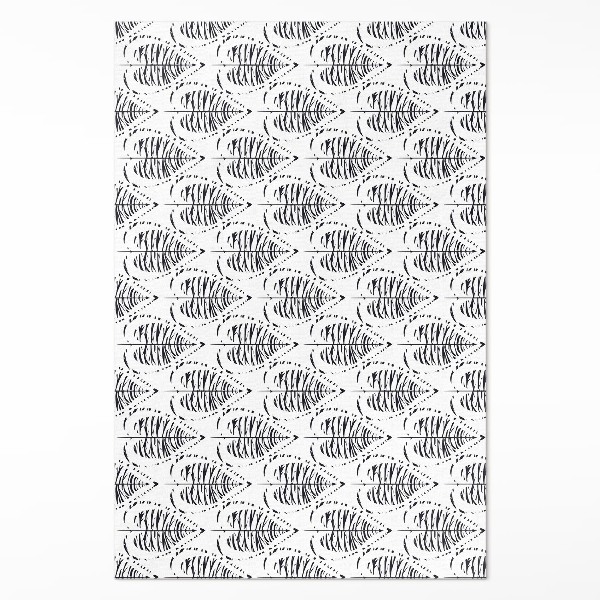 Teppich pvc Boho Blätter regelmäßiges Muster
