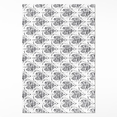 Teppich pvc Boho Blätter regelmäßiges Muster
