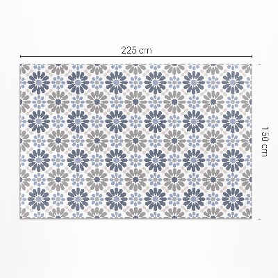 Pvc teppich Pastellfarbene Blumen zartes regelmäßiges Muster