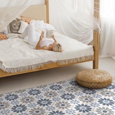 Pvc teppich Pastellfarbene Blumen zartes regelmäßiges Muster