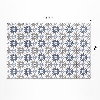 Pvc teppich Pastellfarbene Blumen zartes regelmäßiges Muster