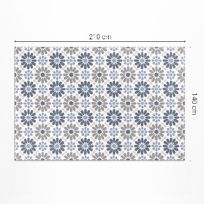 Pvc teppich Pastellfarbene Blumen zartes regelmäßiges Muster
