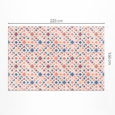 Vinyl teppich läufer Pastellfarbene Sterne und Pfeile Vintage-Muster