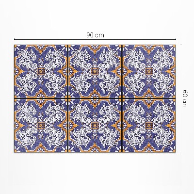 Teppich pvc Stilvolle Fliesen mit floralen Ornamenten