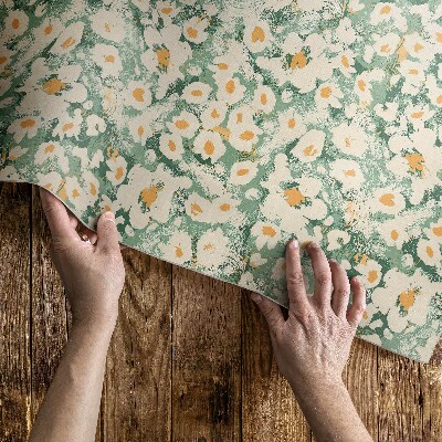 Vinyl teppich Feld Wiese gemalt Blumen abstrakt