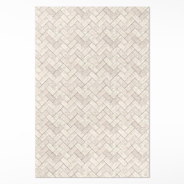 Teppich pvc Fischgrät-Pflasterstein