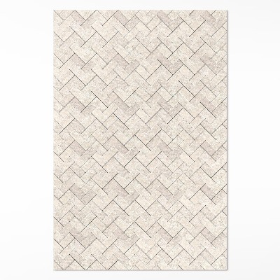 Teppich pvc Fischgrät-Pflasterstein