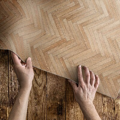 Vinyl teppich Schönes Fischgrätenparkett aus Holz