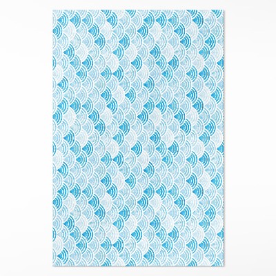 Pvc teppich Aquarell-Wellenmuster im asiatischen Stil