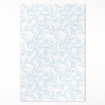 Pvc teppich Skizze von eleganten Blättern im Vintage-Stil